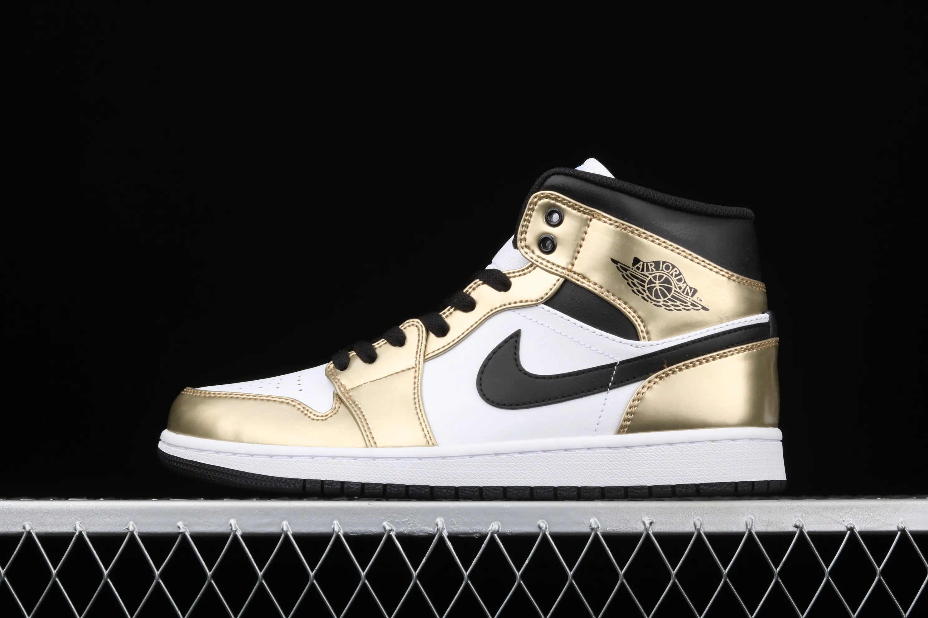 All categories Air Jordan Jordan series basketball shoes Air Jordan 1 Mid G version pure original Air Jordan 1 Mid AJ1 Joe 1 liquid gold DC1419-700